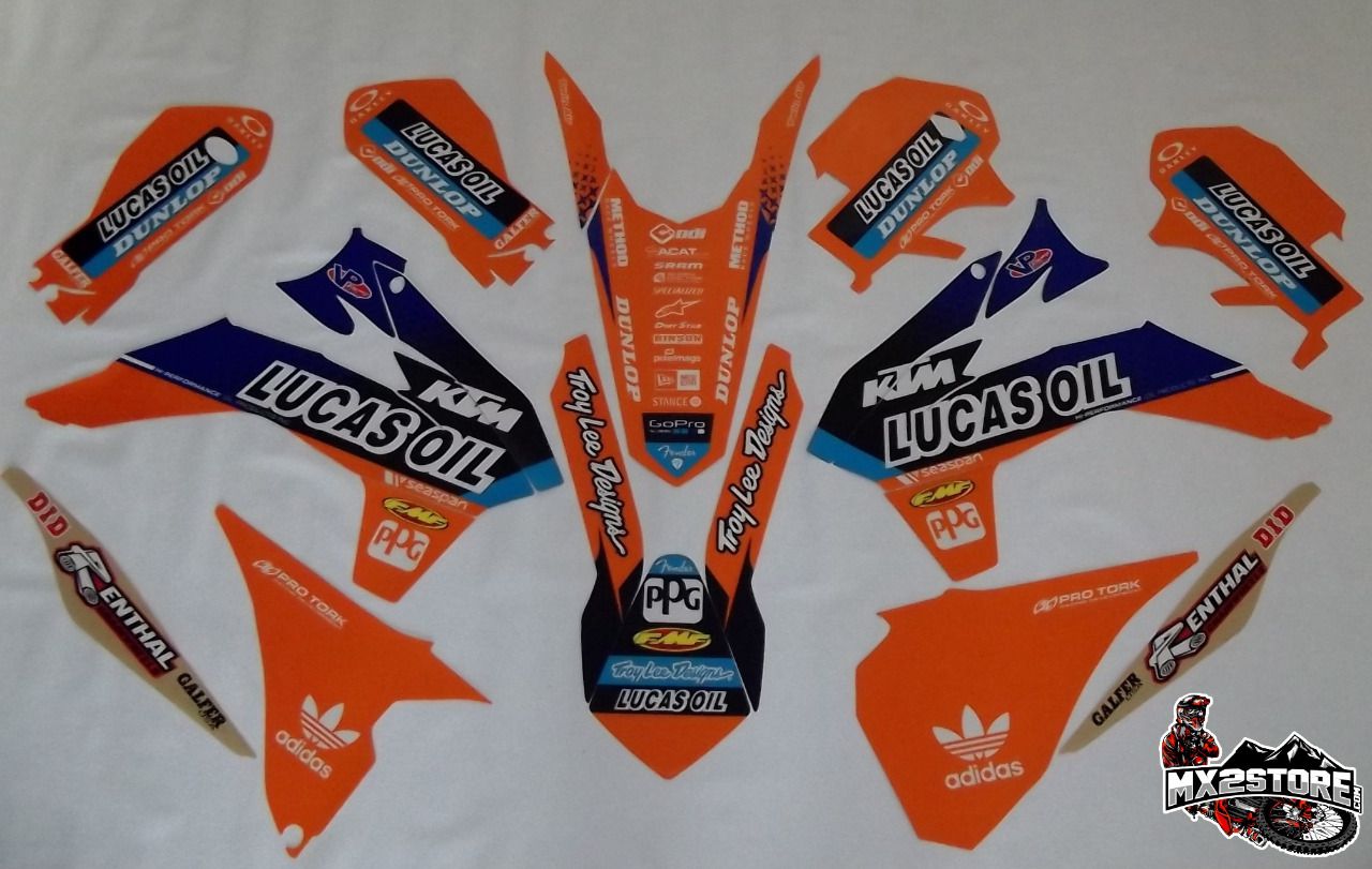 Kit deco KTM Lucas Oil 125450 20132015 Mx2store