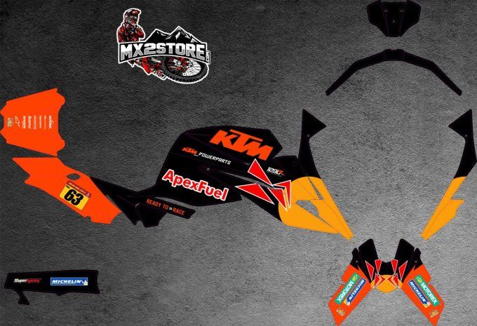 1290 SUPERDUKE 2021 -kit deco - redbulll noir - ktm -