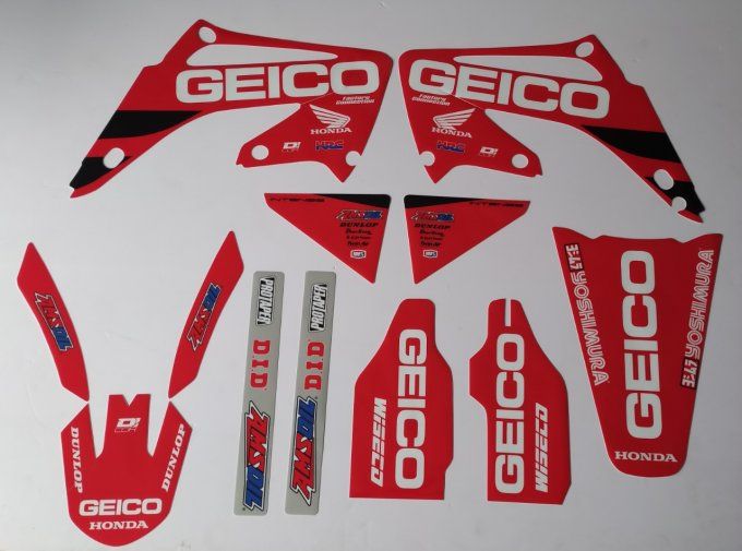 kit déco , honda , geico , cr , 125 , 250 , 2002 , 2007