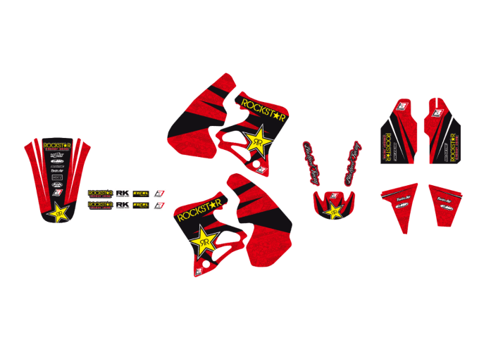 kit déco rockstar energy , honda cr , 125 1993 1994 1995 1996 1997 , 250 1992 1993 1994 1995 1996