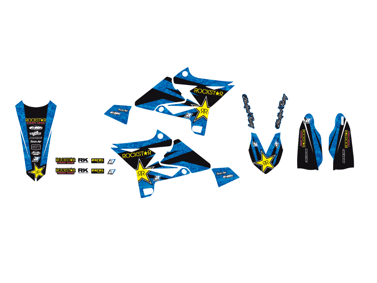 kit déco YAMAHA YZ 125/250 pour kit plastique UFO uniquement Replica 4T
