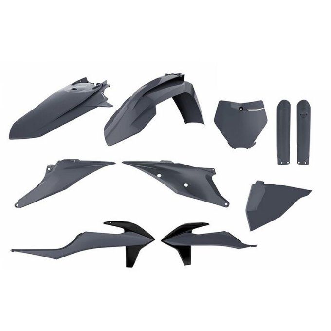 PACK Kit plastiques gris nardo + kit déco + housse de selle KTM SX/SXF 125/450 2019-2022