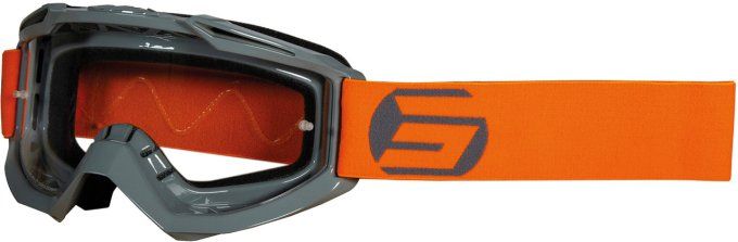 Masque cross assault - Symbol - Grey orange glossy