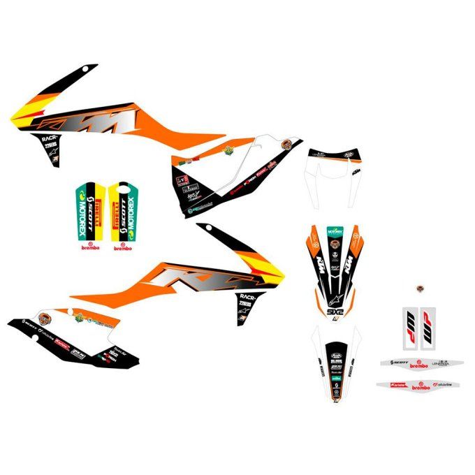 kit déco + protection radiateur , ktm , sx sxf 2016 2017 2018 , exc 2017 2018 2019