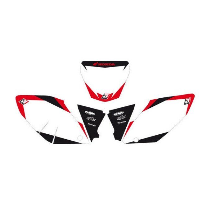 Kit déco FOND DE PLAQUE + BOITE A AIR CRF 250 année 2004 > 2005