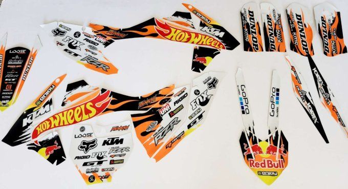 kit déco ktm, hotweels , 125 /450, sx , sxf, 2016 , 2017 , 2018