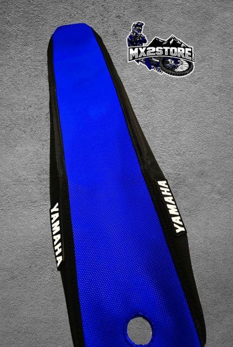 housse selle , 125 yz , 250 yz , yamaha , 2022 - 2023 - 2024 , 2025 , 2026 , bleu , noir ,