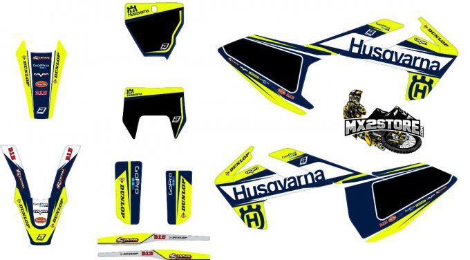 Kit Deco HUSQVARNA 2016-2018 Fond noir