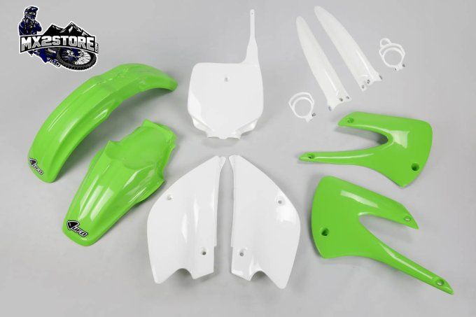 Kit Plastiques  KAWASAKI KX 85 année 2001 -2013  VERT & BLANC