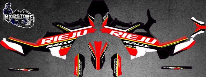 Kit Déco- autocollants- Perso- rally - RIEJU - Aventura - 307- rouge - graphics -