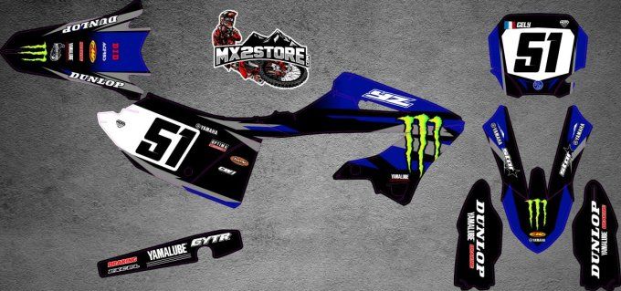 kit deco , autocollants , perso , yz , 125 , yz250 , yamaha , monster , team ,