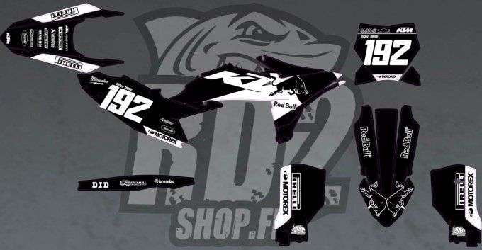 kit deco - black - redbull - edition - ktm - 2023 - 2024 - 2025 - sx - sxf - exc - enduro - motocros
