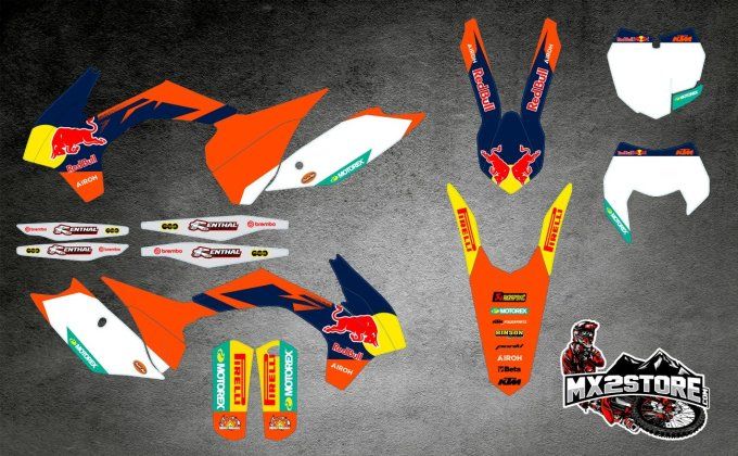 kit deco - blanc - factory - ktm - redbull - enduro - exc - excf - sx - sxf - 2016 - 2015 - 2014-