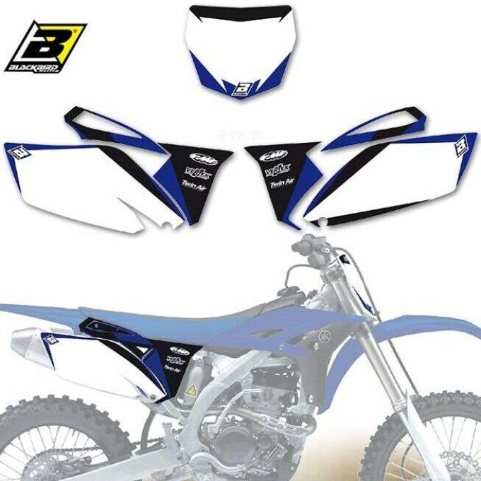 Stickers autocollants fond plaque numéro YAMAHA YZF 250 2010 > 2013