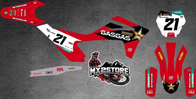kit deco - gasgas - rockstar team - ec - ecf - mc - mcf - autocollants - 125 - 250 -300 -350 -450-
