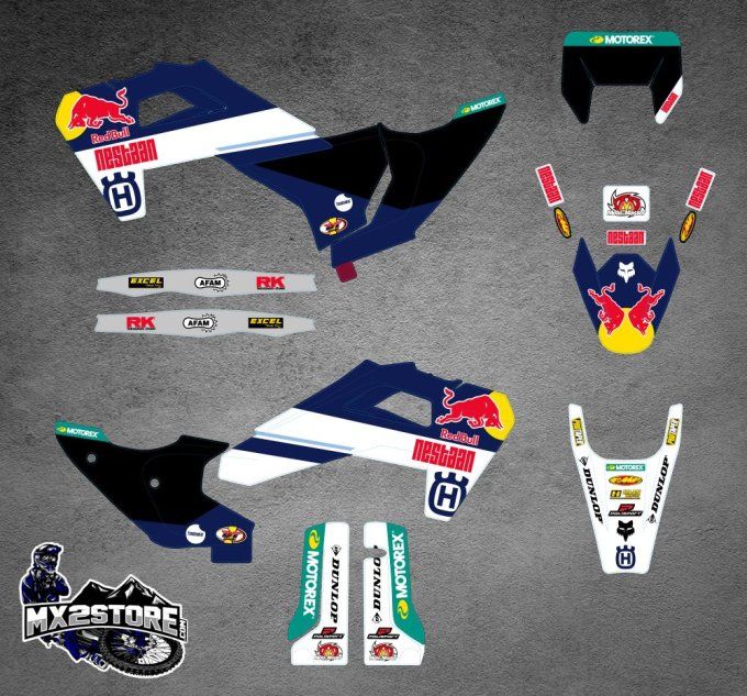 kit deco , husqvarna , noir , team nestaan , 2026 , 2025 , 2027 ,125 , 250, 300, 350 , 450 , fc ,