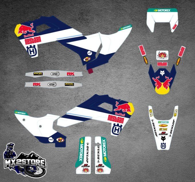kit deco , husqvarna , team , nestaan , 2026 , 2025 , 2027 , 125 , 250 ,350, , blanc , 350 , 450 ,
