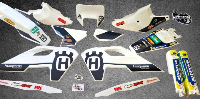 kit deco , hva , husqvarna , plastique , te , fe , 2025 , 2024 , fc , tc , autocollants ,