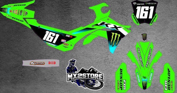 kit deco , kawasaki , KXF 450, kxf 250 , 2025 , 2024 , 2026 , monster , sexston , usa ,