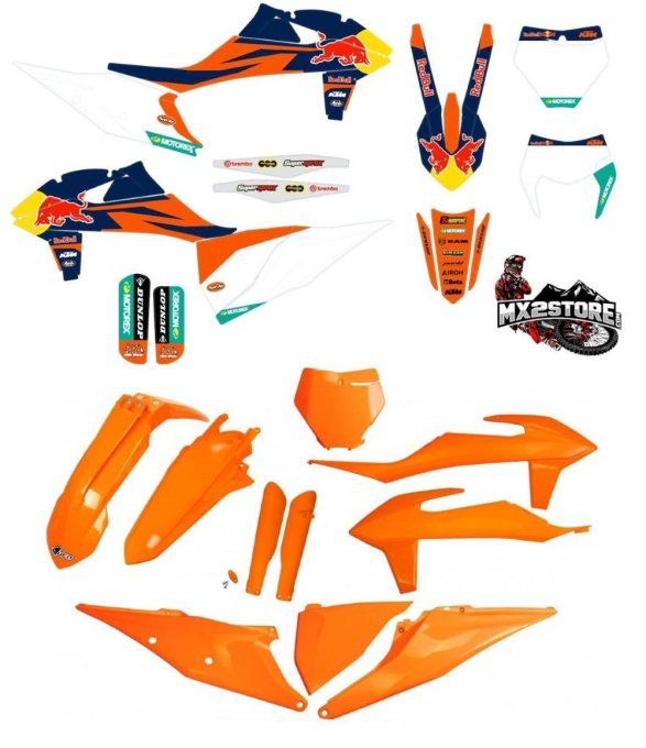 kit deco - kit plastiques - ktm sxf - sx - exc - excf - redbull - 2019 - 2020 - 2021 -2022 -