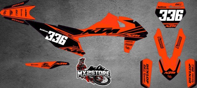 kit deco - ktm - sx - sxf - exc - excf - orange - noir - 2019 - 2020 - 2021 - 2022 - 2023 - 2024 - 2