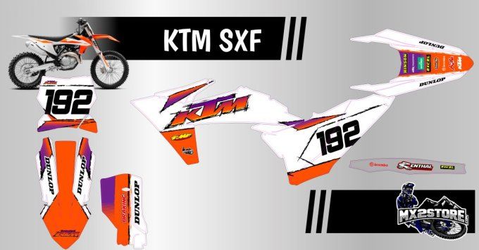Kit déco perso KTM SX , SXF , EXC - 1995 - EDITION 95 KIT DECO KTM , vintage ktm , graphics ,
