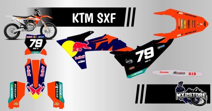 Kit déco perso KTM SX , SXF , EXC - REDBULL - 2024 KIT DECO KTM , 2024 exc ktm , graphics ,