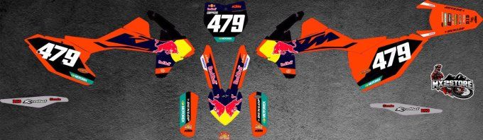 kit deco -perso -redbull - ktm - sx - sxf - exc - excfr - 2017 - 2018 - 2016 -