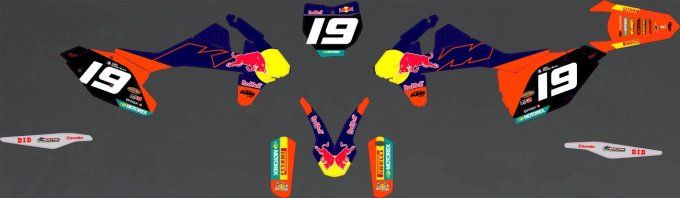 kit deco , redbull , BLEU STYLE , ktm , sx ,Sxf, 2018 , exc , excf , 2016 - 2017 ,