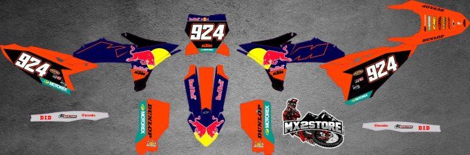 kit deco , redbull , BLEU STYLE , ktm , sx ,Sxf, 2025 , 2026 , exc , excf , 2023 , 2024 ,