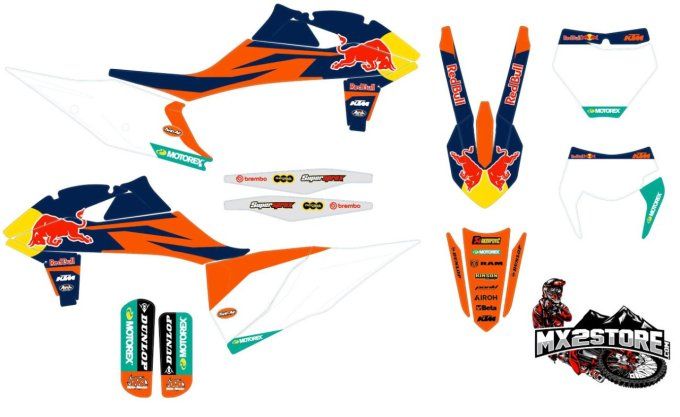 kit deco , stickers , redbull , factory , sx , sxf , exc , 2019 , 2020 , 2021 , 2022 , 125 , 250 , 3