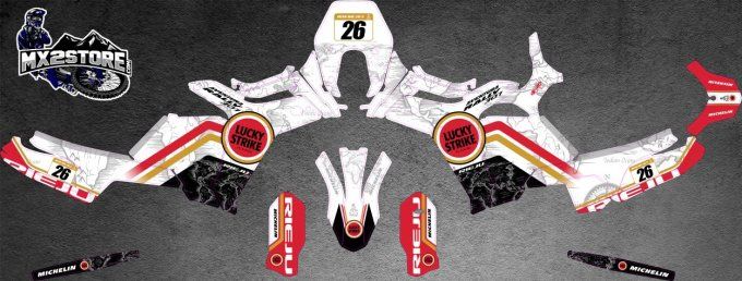 Kit Déco - stickers - RIEJU - Aventura - 307 - lucky strike - rally - dakar - graficos - adhesivos