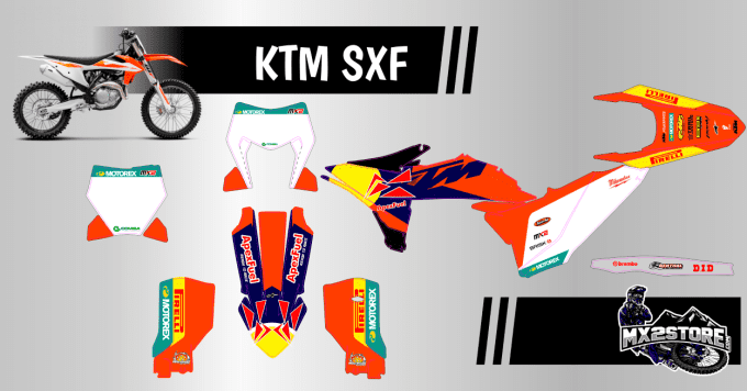 kit deco - stickers - style - redbull - ktm - enduro - motocross -è sx - sxf - exc - excf - 2027 - 2