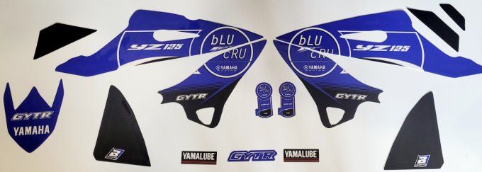 Kit déco Yamaha YZ 125 2022 à 2026 Blu cru édition blu cup