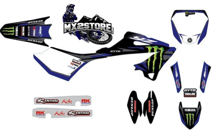 Kit deco Monster energy YZ 125 /250 année 2022 à 2026