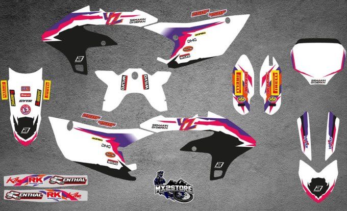 kit deco , yzf , yamaha , 250 , 450 , 2023 , 2024 , 2025 , autocollants , 50th Anniversary ,
