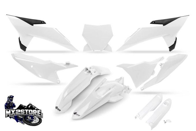 Kit plastique KTM SX 85 2025 > 2026 BLANC AVEC BAS DE FOURCHE
