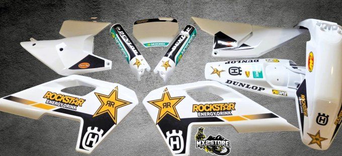 kit plastique , hva , husqvarna , deco , tc , fc ,te , fe , rockstar , 2025 , 2024 ,