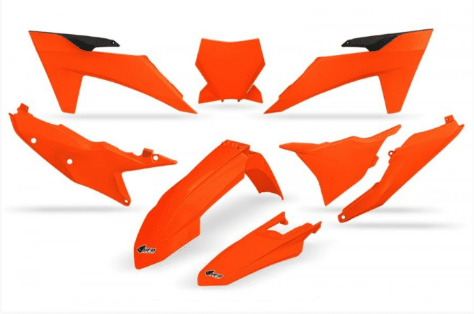kit plastique orange fluo sx -sxf 125 à 450 année 2023 -2024