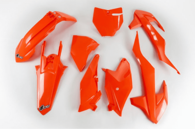 kit plastique ktm orange fluo sx 85 année 2018 -2019 -2020 -2021 -2022 -2023 -2024