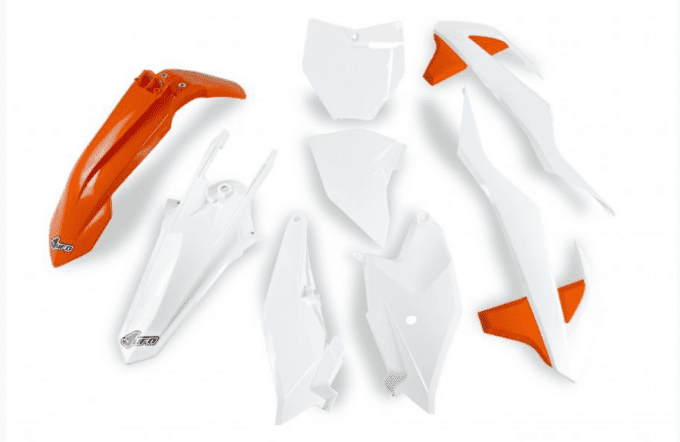 kit plastique ktm orange & blanc sx 85 année 2018 -2019 -2020 -2021 -2022 -2023 -2024