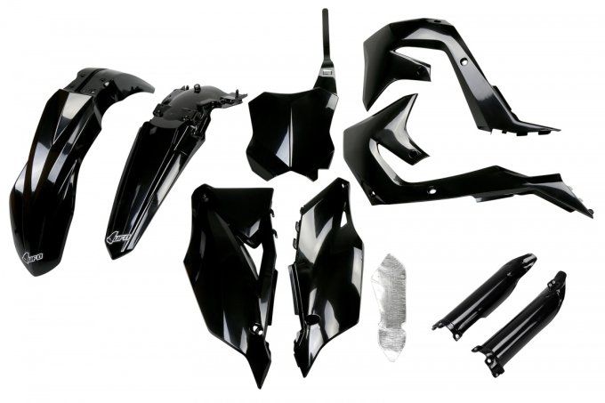 Kit plastiques Noir KAWASAKI KXF 250 année 2021 à 2024 /450 année 2019 à 2023
