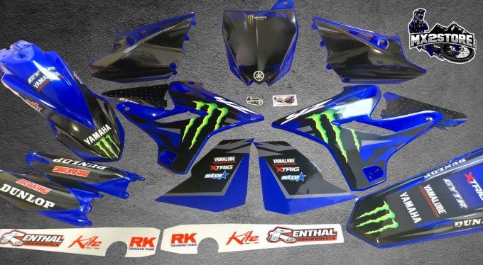 kit plastiques , kit deco , yz , monster , yamaha - 125 - 250 - 2015 - 2021 -