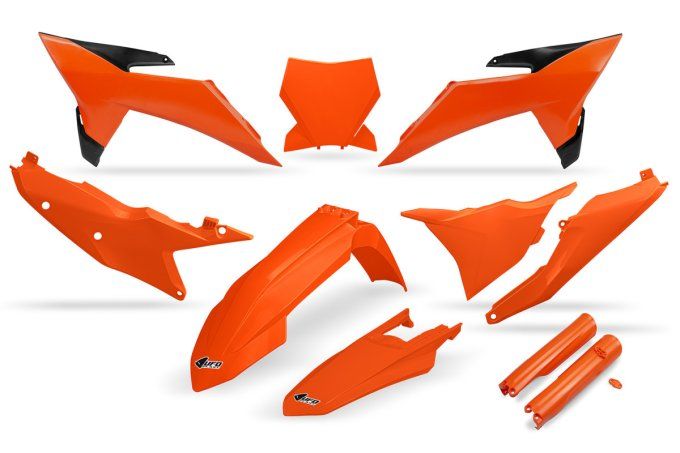 kit plastiques - sxf 250 2025 - sxf 350 - sx 125 - sxf 450 - sx 250 - 2025 - 2026 -2027 ktm orange -