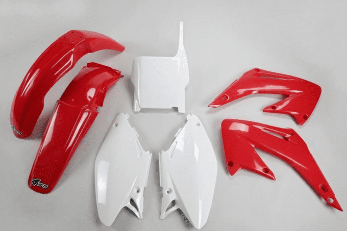 Kit plastiques UFO Rouge blanc HONDA CR 125 / 250 - 2005>2008