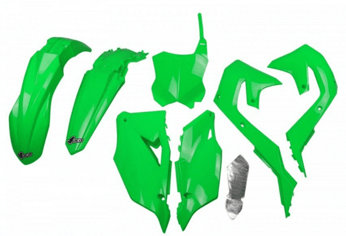 Kit plastiques UFO Vert fluo KXF 250 - 2021>2024 / 450 2019>2023