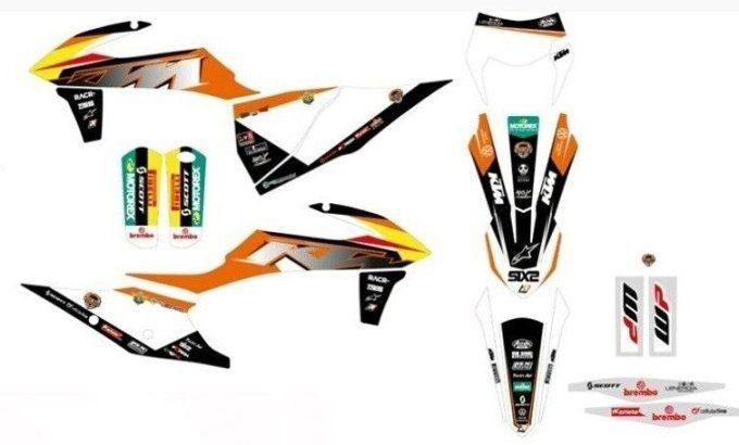 PACK kit plastique + kit déco + housse de selle KTM SX/SXF 125 à 450 2019-2022