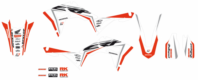 kit Déco White CRF 2017-2020 blanc 250 - 450