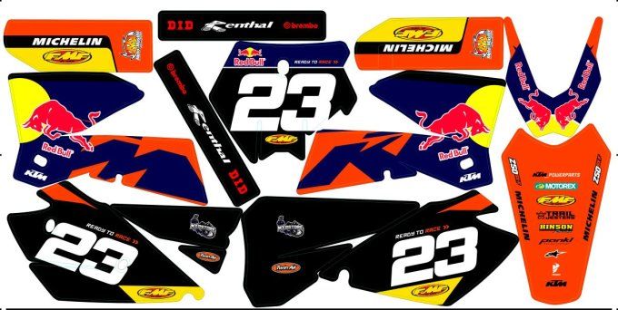 KTM - kit deco - mx2 - stickers - sx - sxf - redbull -