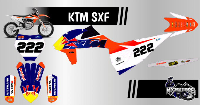 KTM , kit deco , redbull , white , orange , sx , sxf , exc , excf , autocollants , 2027 , 2026 , 202